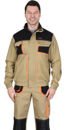 Куртка Манхеттен укороченная песочная/оранжевый/черный размер 44-46/170-176