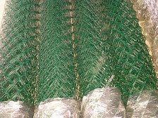 Сетка плетеная неоцинкованная с ПВХ покрытием 55х55х2,5 (1,5х10 м) зелёная 