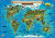 Карта настенная Мир Животный и растительный мир Земли 101х69 см