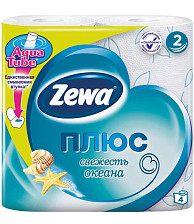 Бумага туалетная ЗЕВА 2-х слойная 4шт Океан