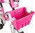 Велосипед NOVATRACK 12" TETRIS розовый,тормоз ножной,крылья цветные,багажник чёрный, передняя корзина