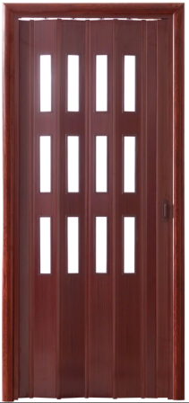 Дверь раздвижная со стеклом вишня Фаворит (0,83х2,04)