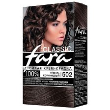 Краска для волос FARA NEW 502 Темно коричневая