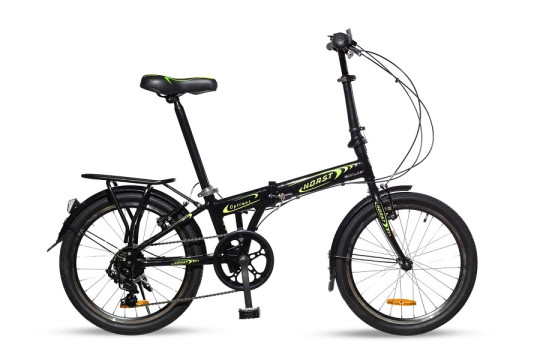 Велосипед Optimus (19) HORST черный/салатовый/желтый (20")