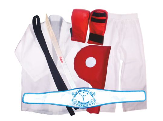 Набор игровой AbCh "Классик Стандарт-Карате №2" (перчатки, черный пояс, кимоно, макивара, повязка)