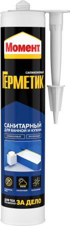 Герметик силиконовый Момент санитарный 280мл Белый 