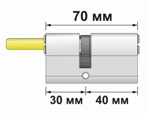 Механизм цилиндровый Apecs SM-70(30/40)-NI (151)