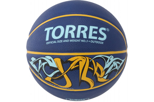 Мяч баскетбольный TORRES Jam размер 3, сине-жел-гол