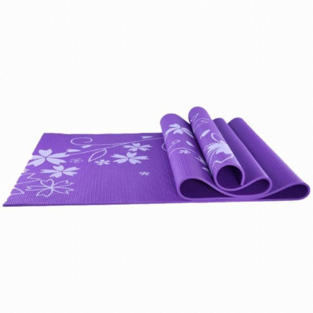 Коврик для йоги и фитнеса YL-Sports 173х61х0,4 см  BB8303 с принтом, фиолетовый