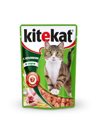 Корм для кошек Kitekat пауч, кролик в соусе 85 гр