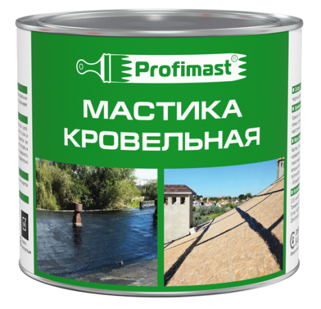 Мастика битумная кровельная (2л/1,8кг) Profimast
