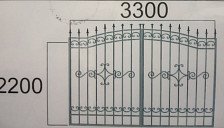 Ворота кованые Классические №1 (3300х2200)