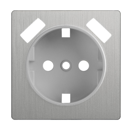 Накладка для розетки USB WL09-USB-CP серебряный рифленый