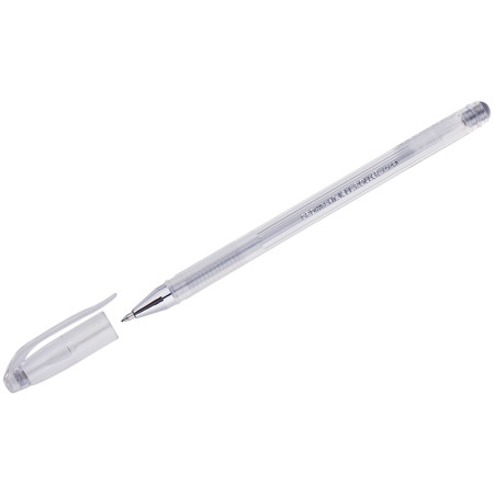 Ручка гелевая серебристая 0,7мм Crown Hi-Jell Metallic