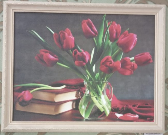 Картина 500х400 Тюльпаны (багет №4)
