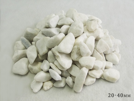 Галька мраморная белая (2-4 см)
