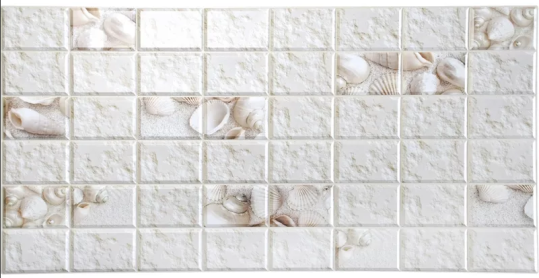 Панель декоративная "Граненый прямоугольник" Белая ракушка (0,96х0,48м)