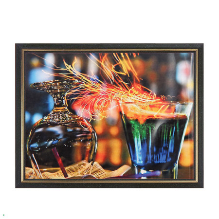 Картина-раскраска алмазная Огненные коктейли 2840308