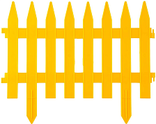 Забор декоративный Солнечный сад 30х267см желтый (7 секций)
