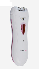 Эпилятор LuazON LEP-03 12 см, 3 Вт, 220 В и аккумулятор, фонарик, бело-розовый 2963183