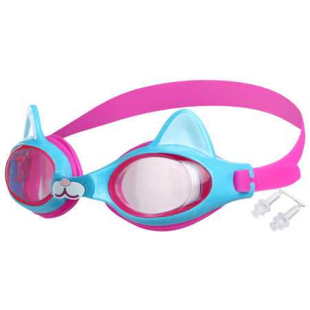 Очки для плавания детские Котенок розово-голубые 3867726