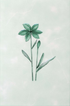 Декор (20х30) Цветы зеленый (06 Z 010 00 07) (Terracotta, Россия)