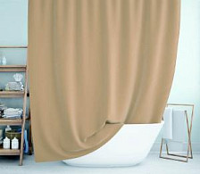 Штора для ванной комнаты 180х200см JACKLINE BS-0010 Beige с люверсами, полиэстер, бежевая 