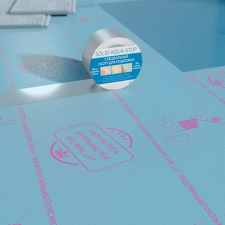Подложка 1,5 мм листовая для LVT, SPC AntiSlip (10 кв м) синяя SOLID