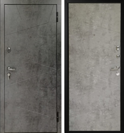 Дверь М79/2 Серый/серый 960х2050 Правая