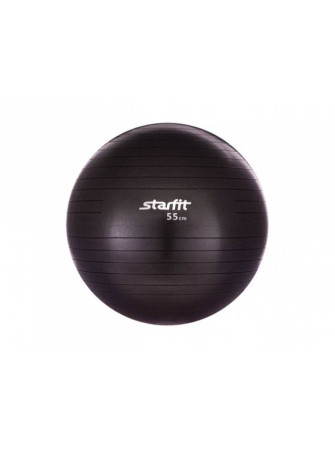Мяч гимнастический STARFIT GB-101 55 см, цвет-черный, антивзрыв 1/10