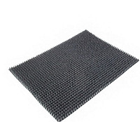Травка 45х60см на ПВХ основе коврик SUNSTEP (серый металлик)