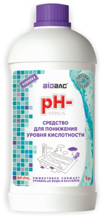 Средство для понижения уровня кислотности PH-минус 1л BioBac BP-PHL