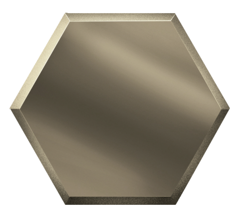 Плитка зеркальная (20х17,3) СОЗБ1 Сота бронза (ДСТ, Россия)