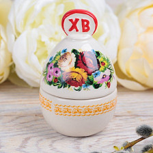 Сувенир пасхальный Яйцо-шкатулка Цветы 9,3х6 4072202