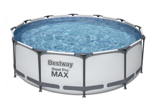 Бассейн каркасный Steel Pro MAX с фильтр-насосом и лестницей 366х100см 9150л 56418 Bestway
