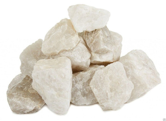 Камни для бани Кварц "Жаркий лед" колотый (10кг)