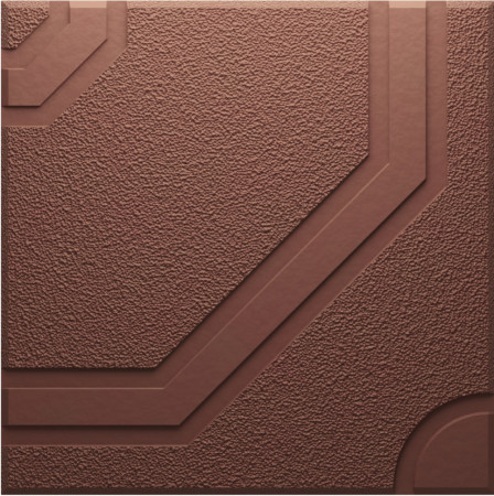 Тротуарная плитка (400х400х60) Фреска коричневая Р